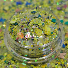 Yellow Spring Glitter Mix - Butterfly Shape Glitter