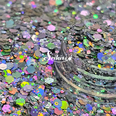 Stars Crossed Galaxy Holographic Chunky Glitter - Silver Glitter