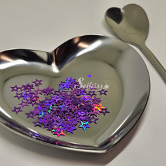 Heart Tray and Spoon Set for Craft - GOLD or  SILVER