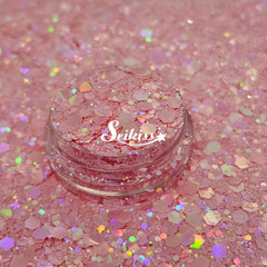Guava Silk Chunky Glitter - Pink Glitter