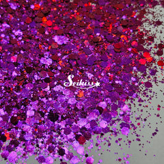 Razzleberry Chameleon Chunky Glitter - Red Glitter / Purple Glitter