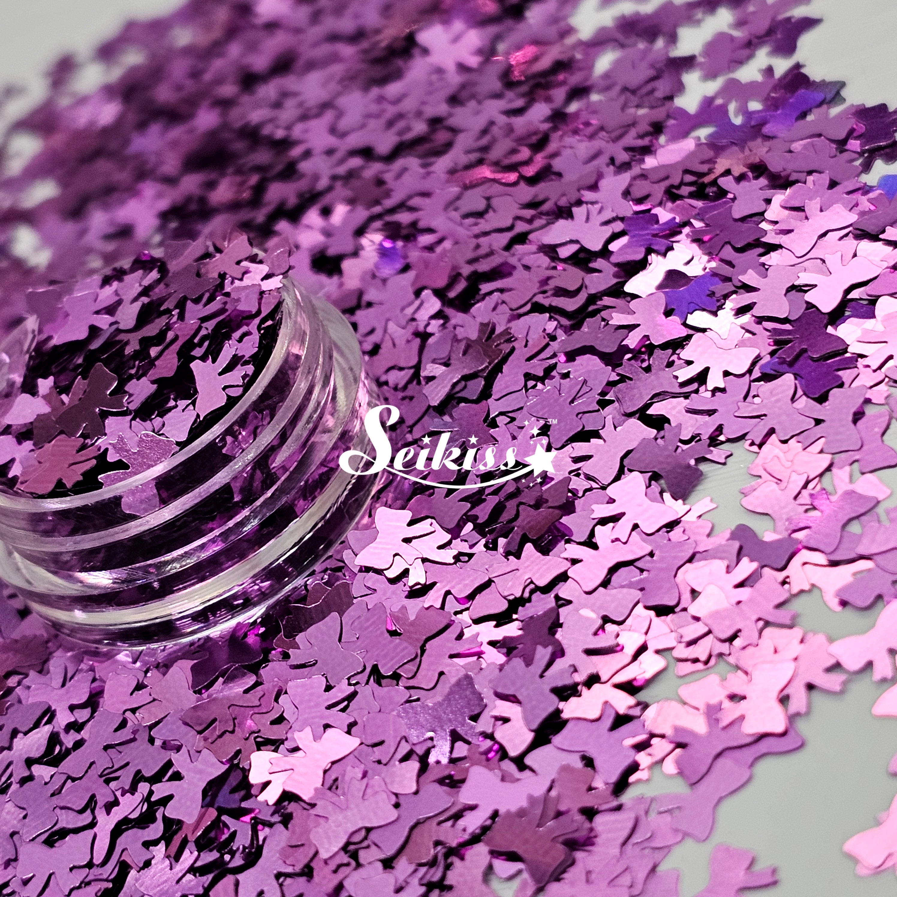 Purple Bows Shape Glitter - Purple Glitter – Seikiss