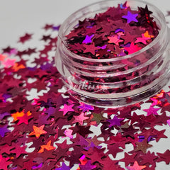 Fuchsia Stars - Glitter Shape