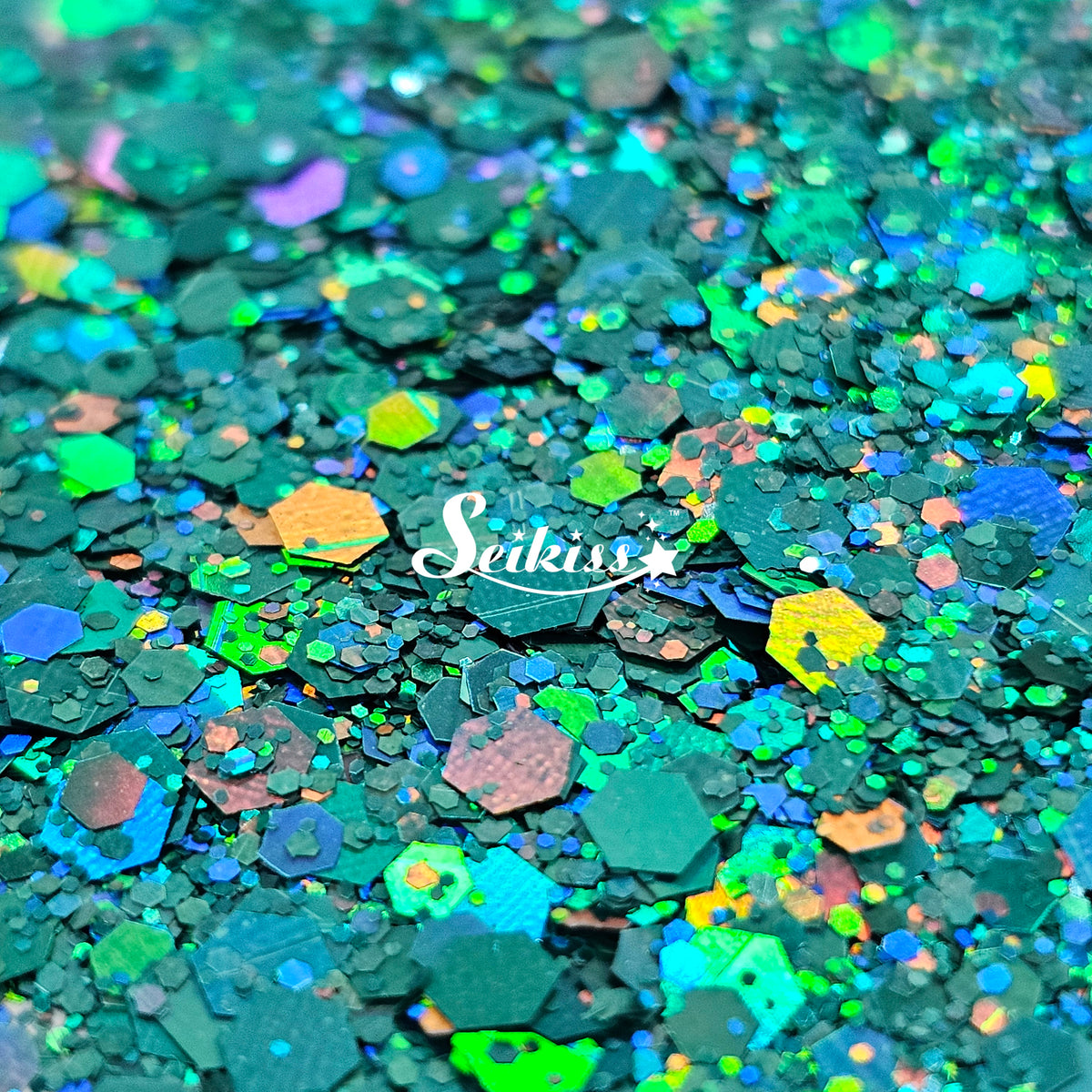 Sea View Holographic Chunky Glitter - Blue Glitter