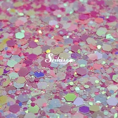 Kiss Pink Iridescent Chunky Glitter - Pink Glitter