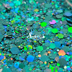 Sea View Holographic Chunky Glitter - Blue Glitter