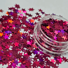 Fuchsia Stars - Glitter Shape