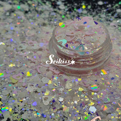 Sweetheart - White Iridescent Glitter