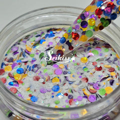 Frosted Caribbean Nail Acrylic Powder with Glitter - Acrylic Powder