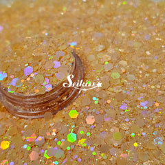 Apricot Chunky Glitter - Orange Glitter