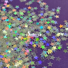 Frost White Stars - White Glitter