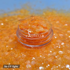 Fluorescent Orange Chunky Glitter - Orange Glitter
