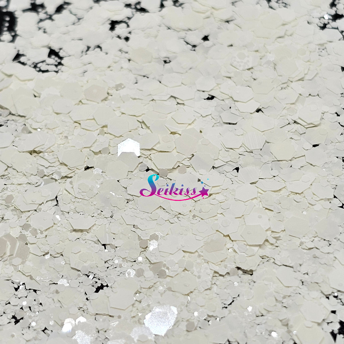 Vanilla Metallic Chunky Glitter - White Glitter