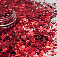 Cherry Red Metallic Chunky Glitter - Red Glitter