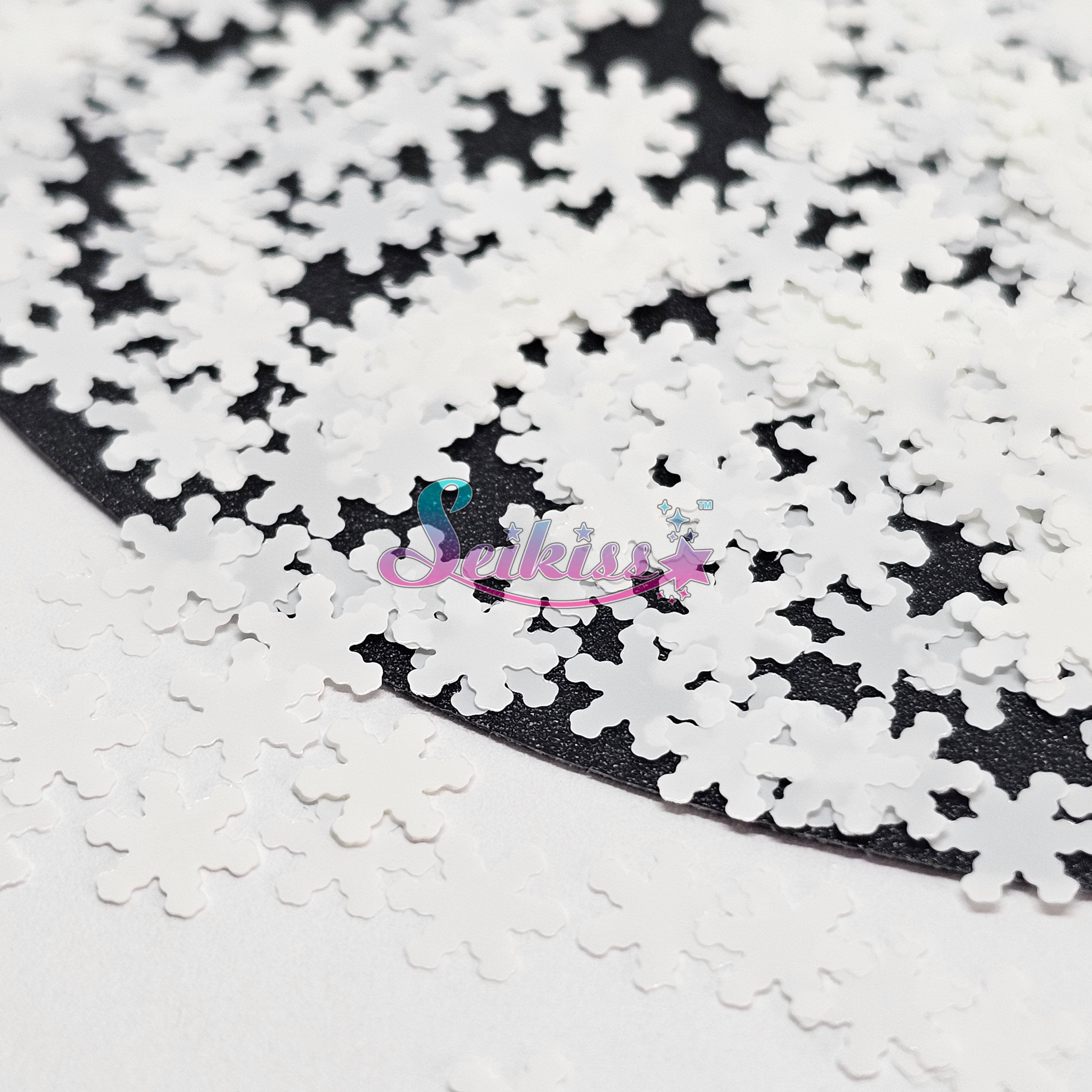 White Snowflakes Shape Glitter - White Glitter