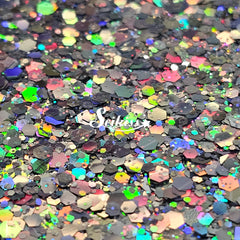 Nickel Galaxy Holographic Chunky Glitter - Silver Glitter