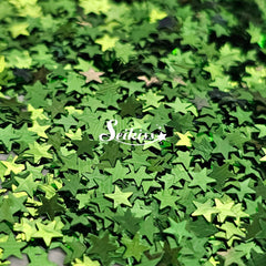 Green Stars - Glitter Glitter