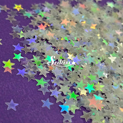 Frost White Stars - White Glitter
