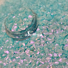 Mermaid Glass Chunky Glitter - Blue Glitter / Purple Glitter