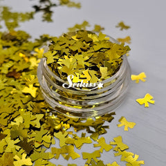 Gold Bows Shape Glitter - Gold Glitter
