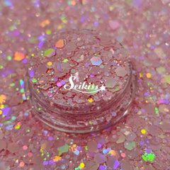 Guava Silk Chunky Glitter - Pink Glitter