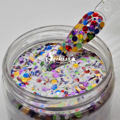 Frosted Caribbean Nail Acrylic Powder with Glitter - Acrylic Powder
