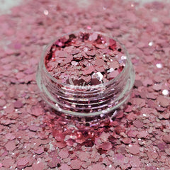 French Rose Metallic Chunky Glitter - Pink Glitter