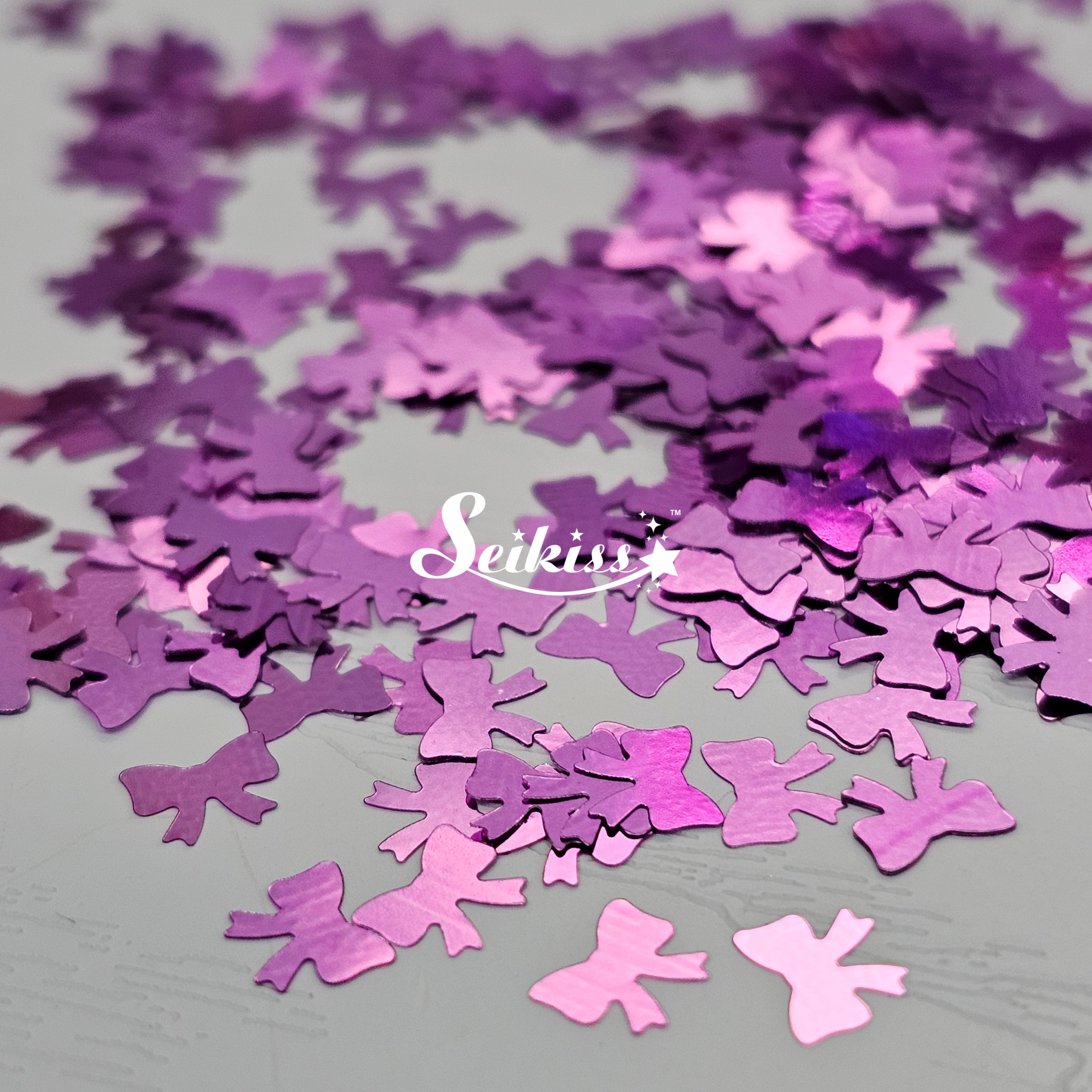 Purple Bows Shape Glitter - Purple Glitter – Seikiss