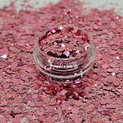 French Rose Metallic Chunky Glitter - Pink Glitter