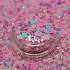 Kiss Pink Iridescent Chunky Glitter - Pink Glitter