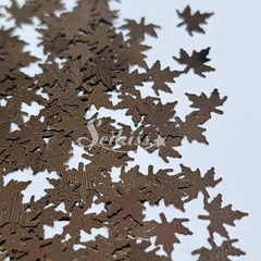 Mocha Autumn Leaf Shape Glitter - Brown Glitter