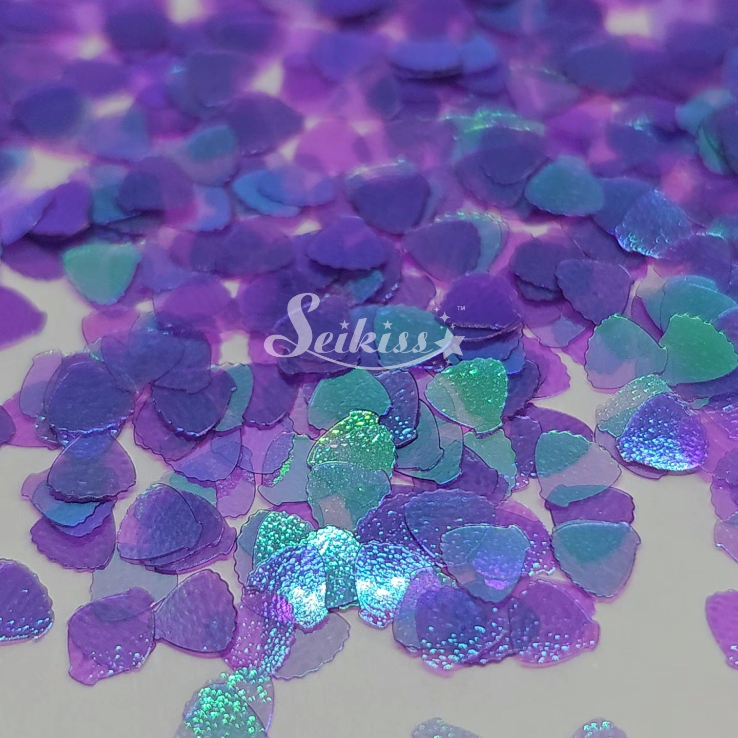 Purple Seashells Shape Glitter - Purple Glitter