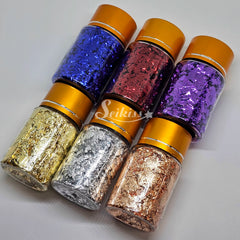 Metallic Foil Flakes set of 3 - Multicolor Flakes
