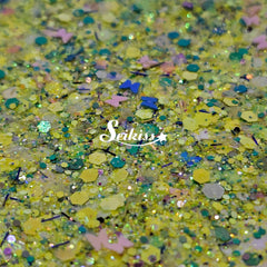 Yellow Spring Glitter Mix - Butterfly Shape Glitter