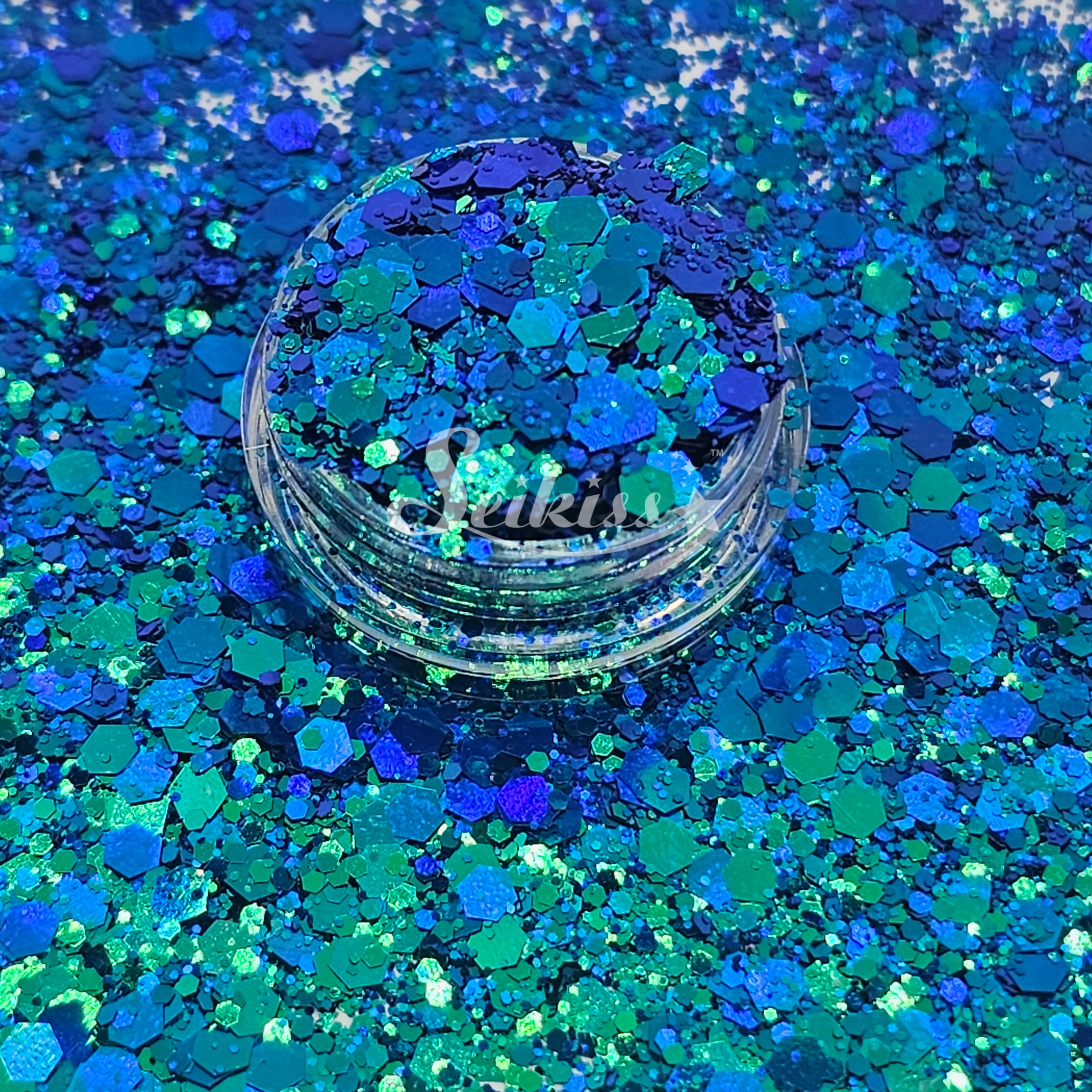 From The Sea Chameleon Chunky Glitter - Blue Glitter / Green Glitter