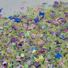 Yellow Spring Glitter Mix - Butterfly Shape Glitter