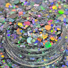 Stars Crossed Galaxy Holographic Chunky Glitter - Silver Glitter