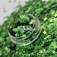 Green Stars - Glitter Glitter
