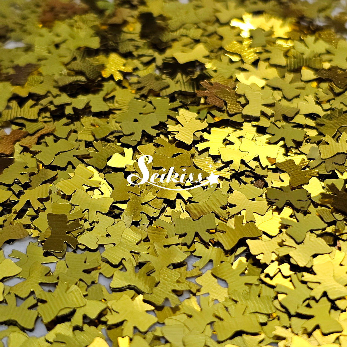 Gold Bows Shape Glitter - Gold Glitter