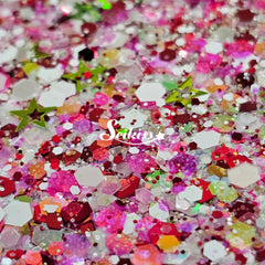 Melon Splash Glitter Mix - Multicolor Shape Glitter