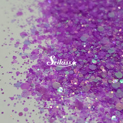 Heather Purple Iridescent Small Glitter - Purple Glitter