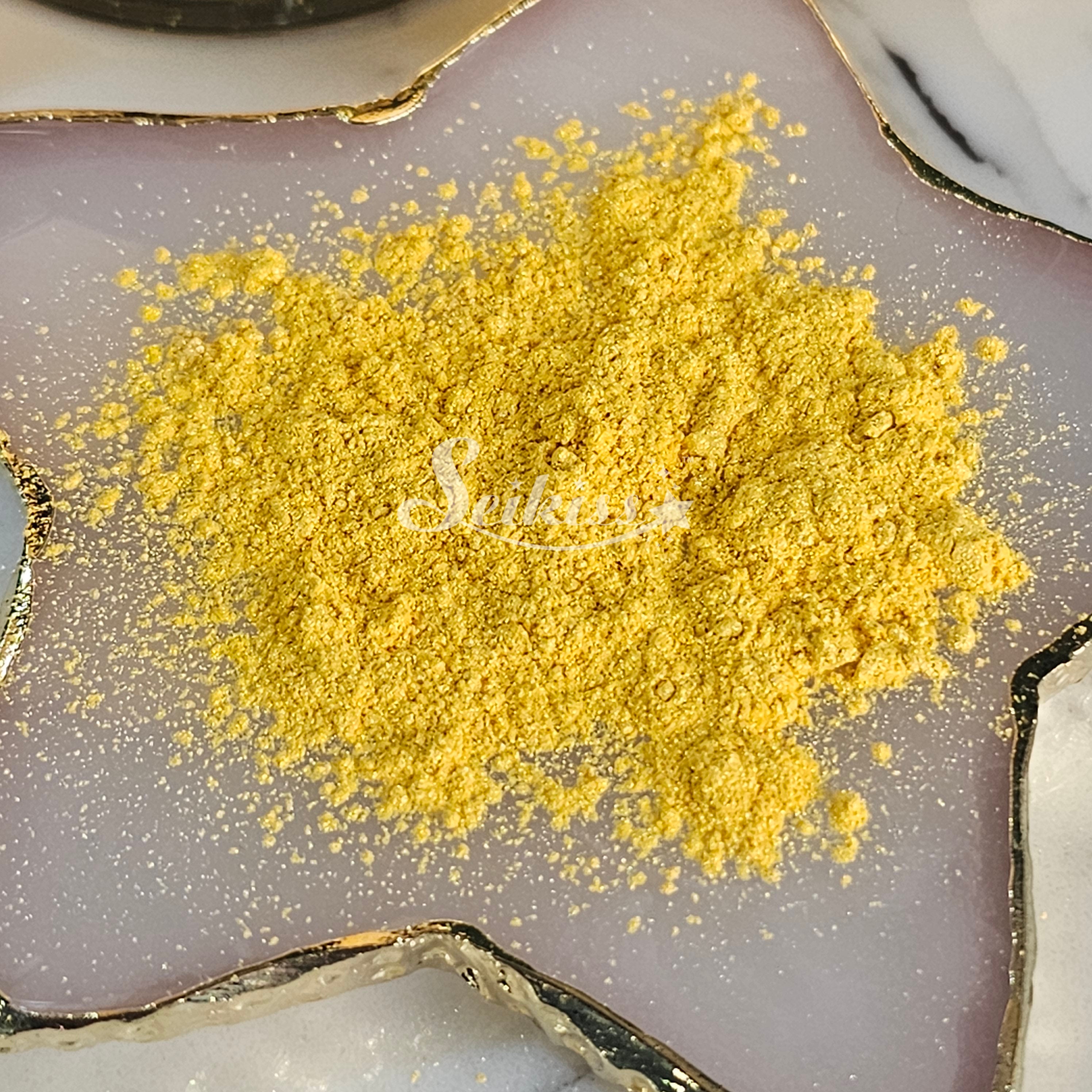 Golden Yellow Mica Powder for Resin, Alcohol Ink, Epoxy, Wax Melts - Gold Mica