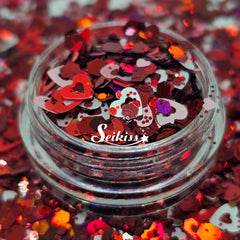 House of Hearts Glitter - Pink & Red Glitter