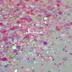 Kiss Pink Iridescent Chunky Glitter - Pink Glitter