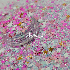 Ballerina Glitter Mix - Star and bow Shape Glitter