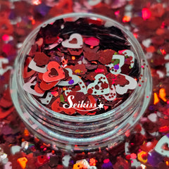 House of Hearts Glitter - Pink & Red Glitter
