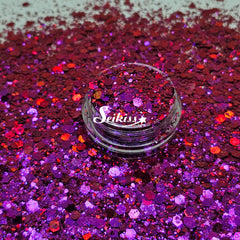 Razzleberry Chameleon Chunky Glitter - Red Glitter / Purple Glitter