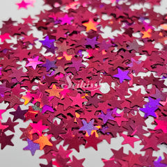 Fuchsia Stars - Glitter Shape