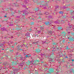 Kiss Pink Iridescent Chunky Glitter - Pink Glitter