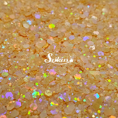 Apricot Chunky Glitter - Orange Glitter